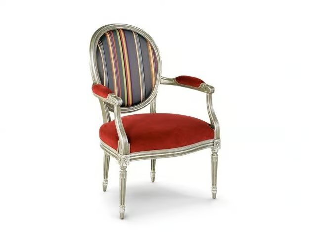 FLORIAN - Medallion fabric armchair with armrests _ Roche Bobois